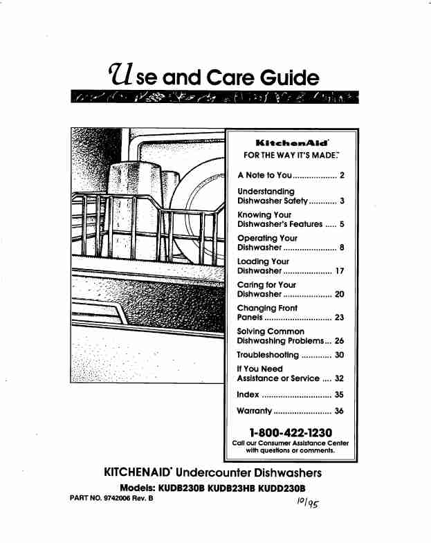 KitchenAid Dishwasher KUDB230B-page_pdf